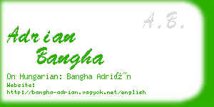 adrian bangha business card